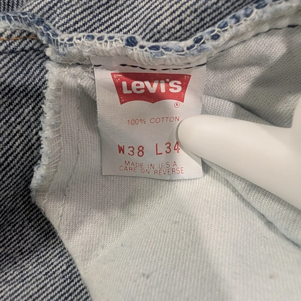 Vintage 80s Levi’s 505 Orange Tab Straight‎ Leg Jeans 38x34